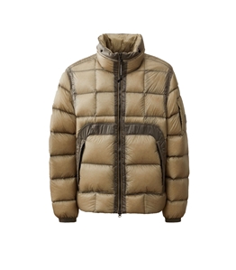 D.D. SHELL HOODED SHORT DOWN JACKET VINTAGE KHAKI BEIGE C.P.